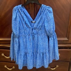 Blue small flower Missguided petite dress size 0